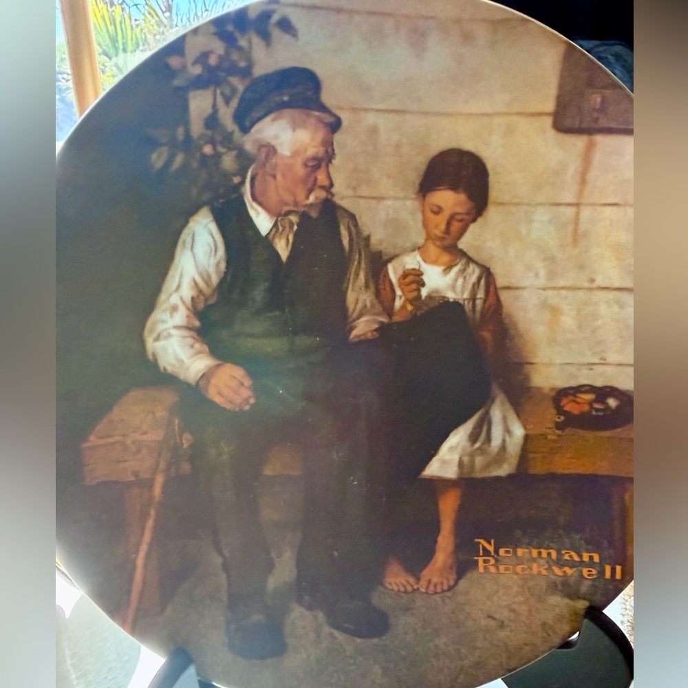 NORMAN ROCKWELL “The Lighthouse keeper’s Daughter Knowles 1979 Collection Plate - Picture 4 of 6